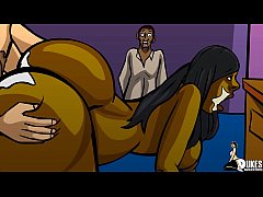  - Black cuckold watches wife fuck huge white cock!