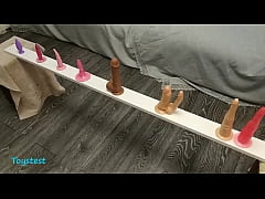  - Young babe Testing Plugs, Double dildos and has great orgasm