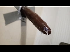  - Glory hole Role play with big black dildos