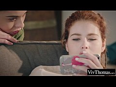  - Sexy lesbians can't keep their hands off each other and grind to orgasm