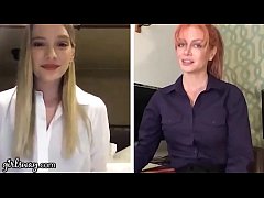  - GIRLSWAY Kenna James And Her Boss Masturbate Remotely During The Quarantine