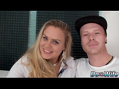  - Blonde Wife Barra Brass Anally Creampied Right Next to Her Cuckold