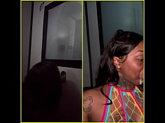  - Gloryhole sucking up strangers