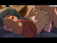  - Power transando com Denji( Chainsaw Man Hentai))