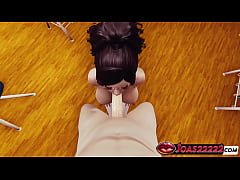  - Hot Teacher with Big Tits – Handjob Service for Big Dick and No Hands Blowjob POV