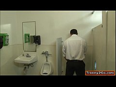  - Busty shemale Jenna Tales gloryhole blowjob and anal fucked