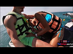  - Jetski blowjob in public with his real Asian teen girlfriend