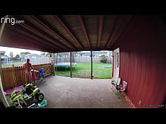  - Part 2 wife broad daylight back porch sucking and fucking into a cream pie as cars drive-by