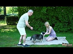  - Grandpa gets to fuck a young tight virgin pussy and gets a blowjob