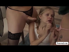  - Two magical TS wizards fuck this teen blonde slut!