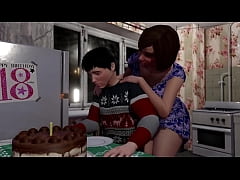  - Animated Anal Sex with Shemale where Transvestite Step Son fucking MILF and CUM