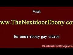  - Hunky ebony spitroasted by studs