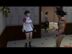  - Videl le Hace Masaje a su Suegro Goku Follada al frente su Marido Cornudo Dragon Ball Parodia Hentai