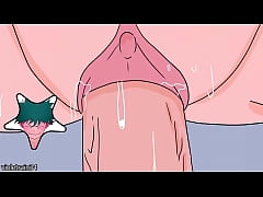  - Midoriya massages Uraraka's tits and fucks her - My Hero Academia hentai