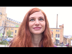  - GERMAN SCOUT - Skinny Ginger Ukrainian Teen Lina Joy Pickup for Rough Casting Fuck