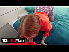  - Petite Redhead Stepsisters Teaches Me College Sex Games - SisLovesMe
