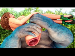  - Horny bitch got a really big cock in her ass