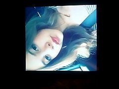  - Her Sexy Nice Cute Lovely Beautiful Horny Face covered with my Hot Cum