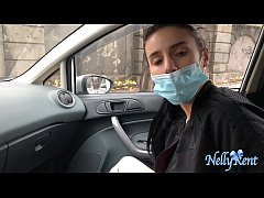  - Stranger helps her to lift the bags in exchange of a blowjob in his car.Caught in public giving a blowjob