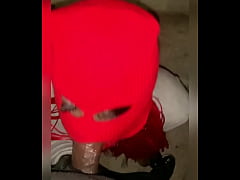  - Sloppy head tranny suckin the cum out a BBC