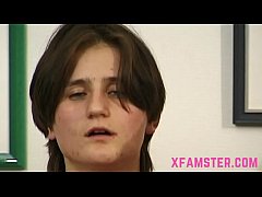  - Hairy young tiny small tits stepsister taken hard by brothers cocks till facial