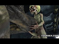  - Sexy 3D cartoon alien babe fucked hard by a martian