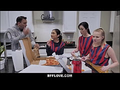  - Three Teen Best Friends Soccer Players Avery Black, Diana Grace & Coco Lovelock Fucked By Coach After He Naps During Pizza Party