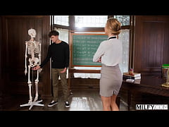  - MILFY Fit Blonde Teacher Millie Keeps Bad Boy After School