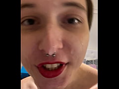  - Trans Bimbo Loves Cum Facial
