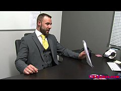  - British muscular stud sucks off his boss