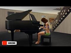  - step Brother and step sister after a swim in the pool