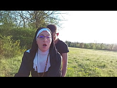  - This nun gets her ass filled with cum before she goes to church !!