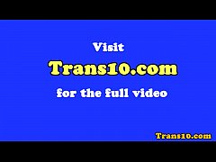  - Gorgeous trans assfucking her tranny bff