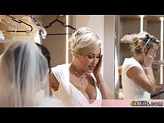  - Cute teen having a taboo threesome at her wedding and looks like she is really into it