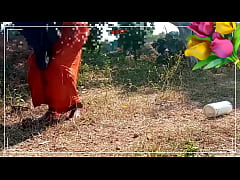  - Rati bhabhi was taking bath outside, husband's cock stood up and he went Home and fucked Rati bhabhi