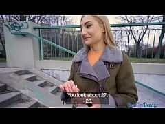  - Blonde euro babe with natural tits gets fuck in public