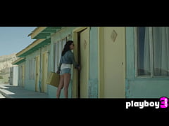  - Perfect brunette Alexandra Tyler posed outdoor and exposed her nice boobs