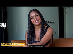  - Seductive amateur latina teen Raffaella Bunty enjoying casting on big dick