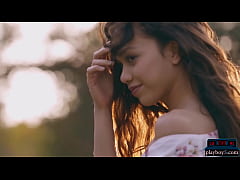  - Petite Asian teen model Kit Rysha hot outdoor striptease