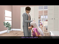  - Stepdaughter masturbates to naked stepfather and then seduces him