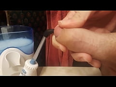  - 21yr old pumps over a pint of cum into bladder