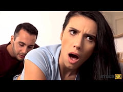  - STUCK4K. Romanian brunette is stuck and sex is a price she pays for help