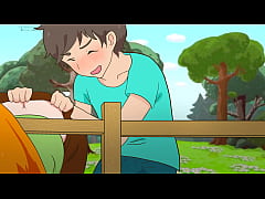  - Alex got stuck in the fence, but Steve couldn't get past! ,Hentai,Cartoon,Parody !