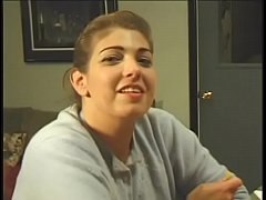  - Crummy  brunette Kathy made goo-goo eyes at get thin on top gentleman who is not against to let his Little John to romp for a while