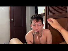  - Delicious blowjob  a thick black cock, leaving my throat swollen