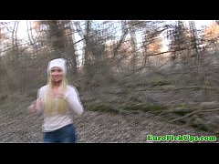  - Hot blonde picked up and talked into sex