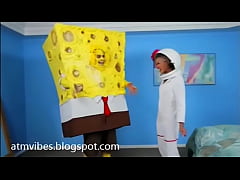 Teen giving head to sponge bob