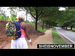  - Paid Her Debt With Her Mouth, Point Of View Rough Blowjob with Huge Natural Saggy Ebony Titties Out, Swallowing Every Drop Of Semen, Busty Black Geek Sheisnovember Eye Contact Face Fucked Closeup With Bosom Squeezed By Msnovember
