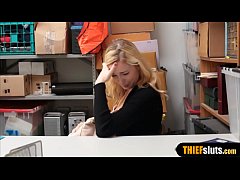  - Nervous teen thief got caught and fucked by a officer