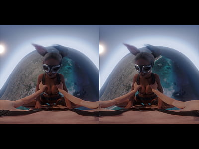 VReal 18K Fuck Harley Quinn skydiving from airplane jump and falling down shortly before opening the parachute - DC comics parody 3D CGI render